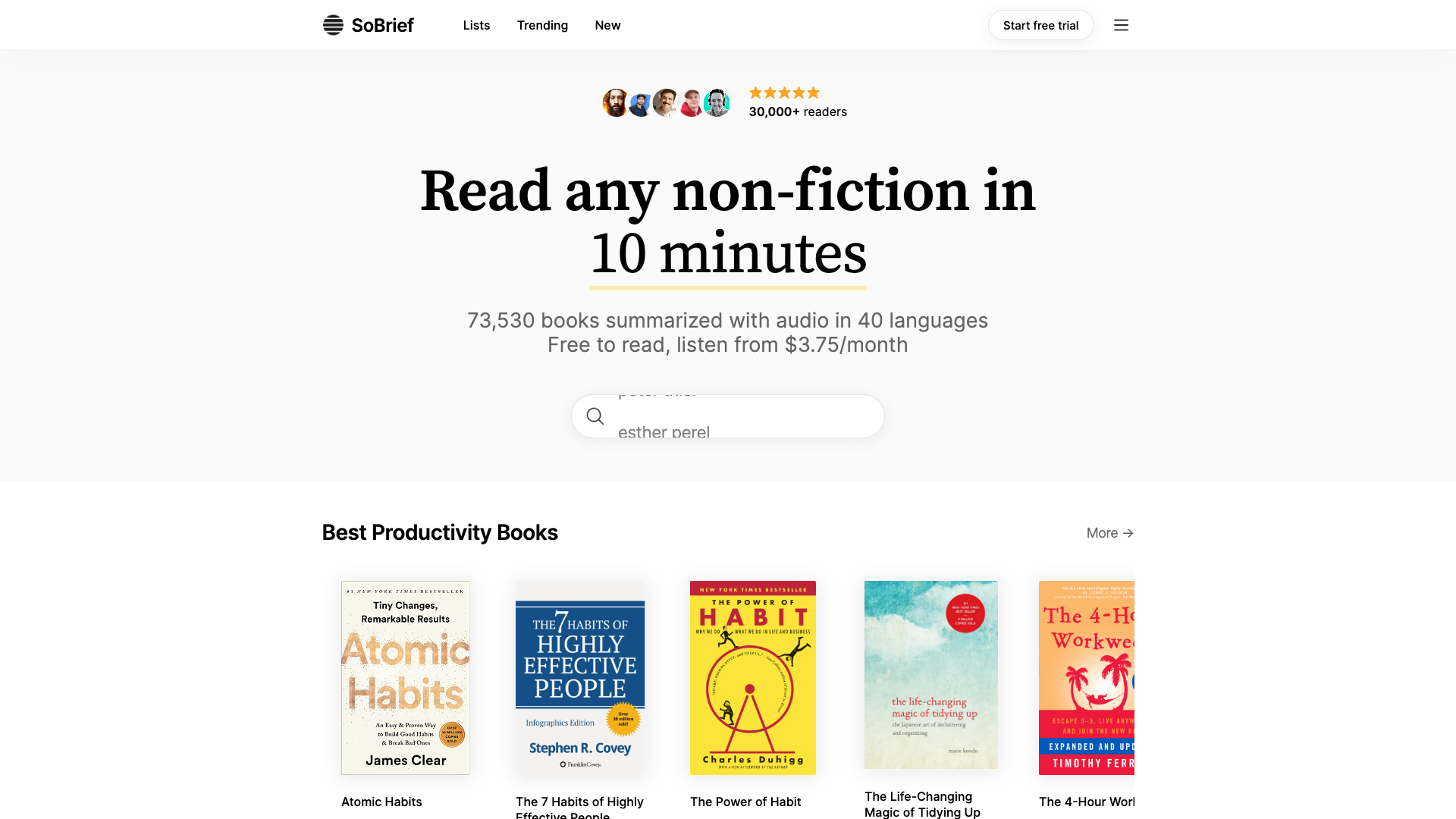 SoBrief Extensive Collection Of Book Summaries Available In 40 